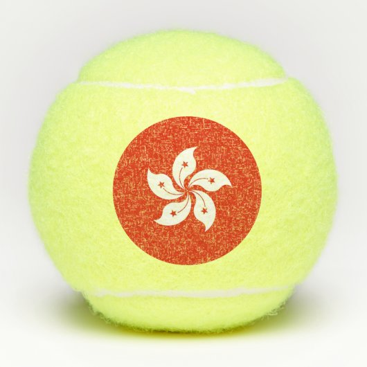 Penn tennis ball met vlag van Hongkong Tennisballen (Voorkant)