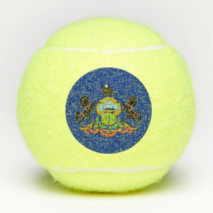 Penn tennis ball met vlag van Pennsylvania, VS Tennisballen
