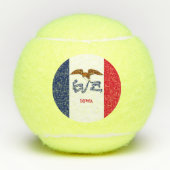 Penn tennis ball with flag of Iowa, USA Tennisballen (Voorkant)