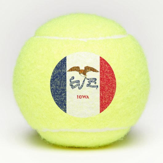 Penn tennis ball with flag of Iowa, USA Tennisballen (Voorkant)