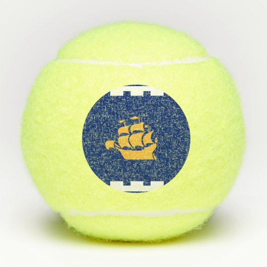 Penn tennis ball with flag of Quebec City Tennisballen (Voorkant)