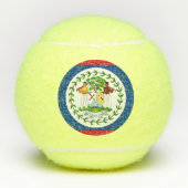 Penn tennisbal met vlag van Belize Tennisballen (Voorkant)