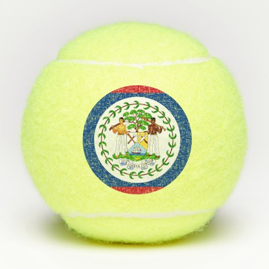 Penn tennisbal met vlag van Belize Tennisballen (Voorkant)