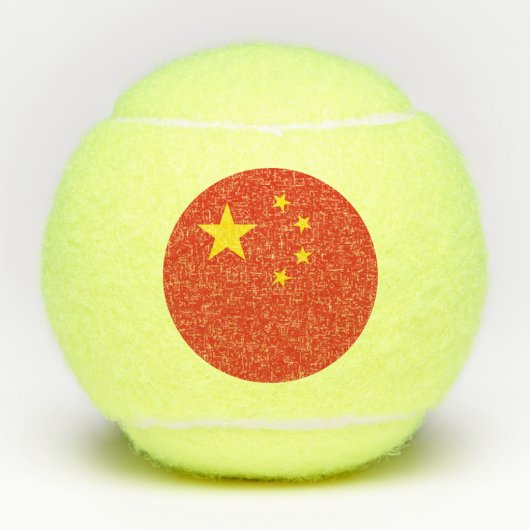 Penn tennisbal met vlag van China Tennisballen (Voorkant)