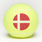 Penn tennisbal met vlag van Denemarken Tennisballen (Voorkant)
