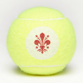 Penn tennisbal met vlag van Florence, Italië Tennisballen (Voorkant)