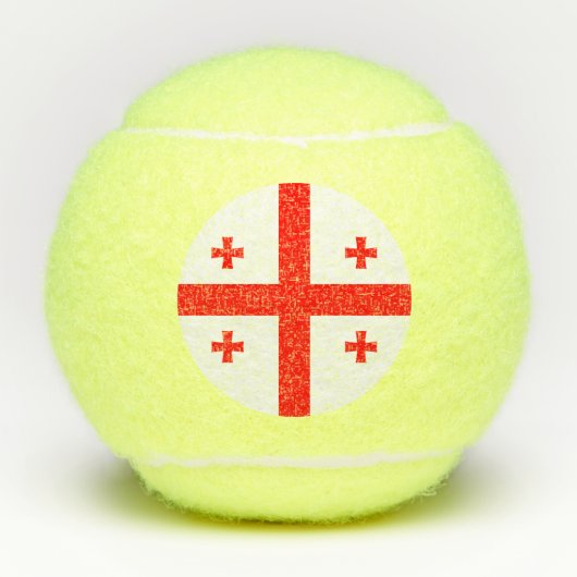 Penn tennisbal met vlag van Georgië Tennisballen (Voorkant)