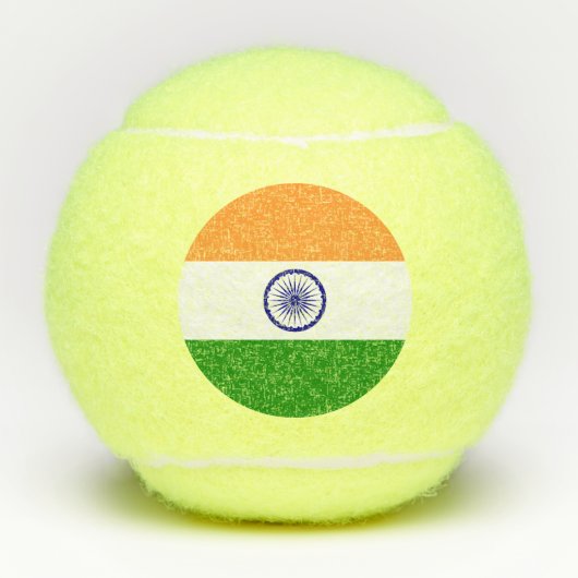 Penn tennisbal met vlag van India Tennisballen (Voorkant)