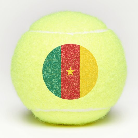 Penn tennisbal met vlag van Kameroen Tennisballen (Voorkant)