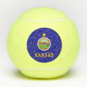 Penn tennisbal met vlag van Kansas, Verenigde Stat Tennisballen (Voorkant)