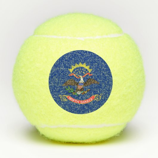 Penn tennisbal met vlag van North Dakota, Verenigd Tennisballen (Voorkant)