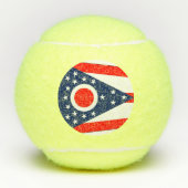 Penn tennisbal met vlag van Ohio State, USA Tennisballen (Voorkant)