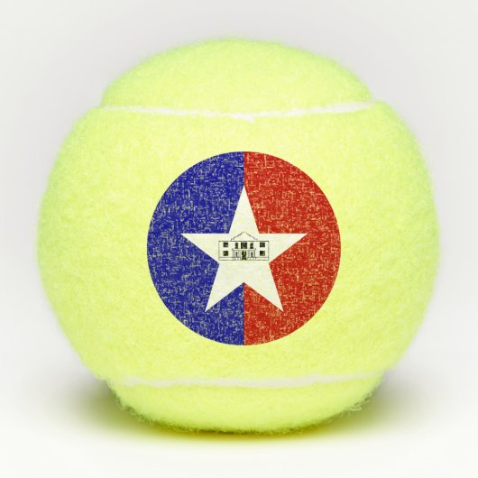 Penn tennisbal met vlag van San Antonio, Verenigde Tennisballen (Voorkant)