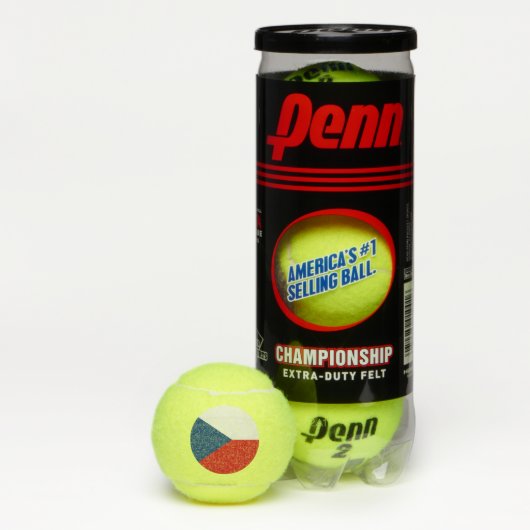 Penn tennisbal met vlag van Tsjechië Tennisballen (Doos)