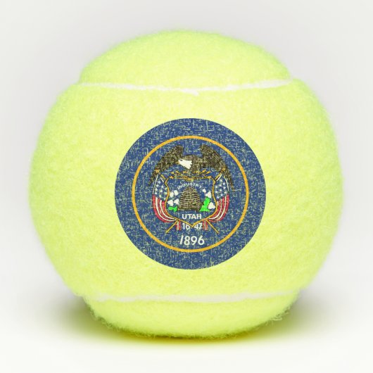 Penn tennisbal met vlag van Utah, Verenigde Staten Tennisballen (Voorkant)