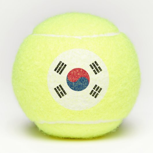 Penn tennisbal met vlag van Zuid-Korea Tennisballen (Voorkant)