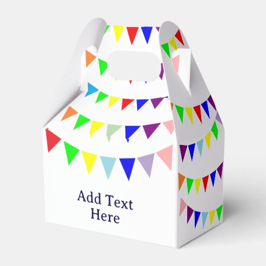 Pennant Banner Patter Party Decor Wit Bedankdoosjes (Achterkant)