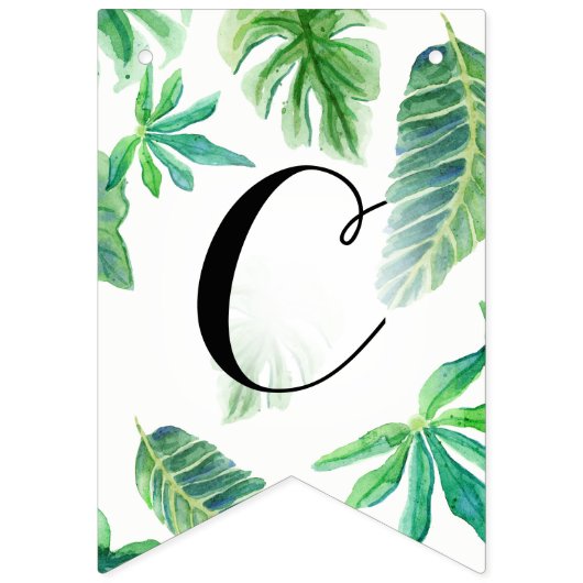 Pennant Gefeliciteerd Afstuderen Leaves Vlaggetjes (Eerste vlag)