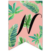 Pennant Gefeliciteerd met Pink Leaf Afstuderen Vlaggetjes (Derde vlag)