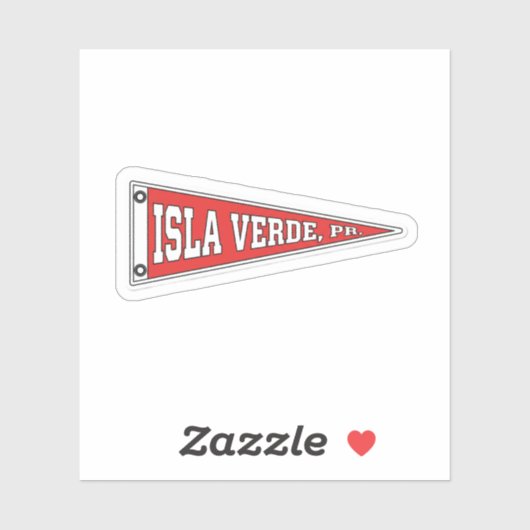 Pennant of Isla Verde, Puerto Rico Sticker (Vel)