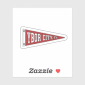 Pennant of Ybor City - Florida Sticker (Vel)