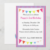 Pennant Party-uitnodiging Kaart (Voorkant / Achterkant)