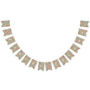 Pennant Roos Baby Girl Name BOHO Nursery Room Vlaggetjes