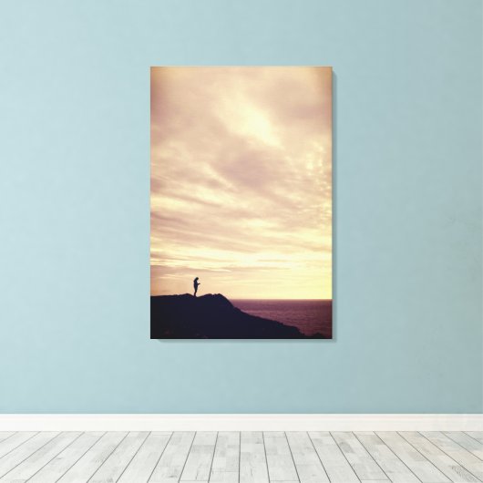 Pennard Cliffs Canvas Afdruk (Insitu (Houten vloer))