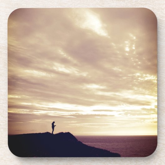 Pennard kliffs bij zonsondergang, Gower, Swansea Drankjes Onderzetter (Voorkant)