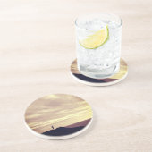 Pennard kliffs bij zonsondergang, Gower, Swansea Zandsteen Onderzetter (Zijkant)