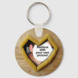 Penne Hart Foto Sjabloon Sleutelhanger