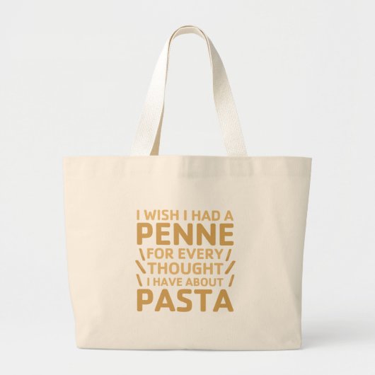 Penne Pasta Grote Tote Bag (Voorkant)