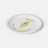 Penne voor je gedachten papieren bordje (Gekanteld)