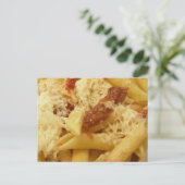 Pennedeegwaren, tomaten en kaas briefkaart (Staand voorkant)