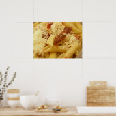 Pennedeegwaren, tomaten en kaas poster (Keuken)