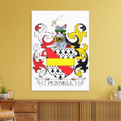 Pennell Family Crest Canvas Afdruk (Insitu (Woonkamer))