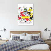 Pennell Family Crest Canvas Afdruk (Insitu (Slaapkamer))