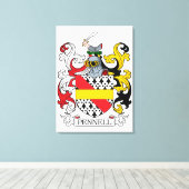 Pennell Family Crest Canvas Afdruk (Insitu (Houten vloer))