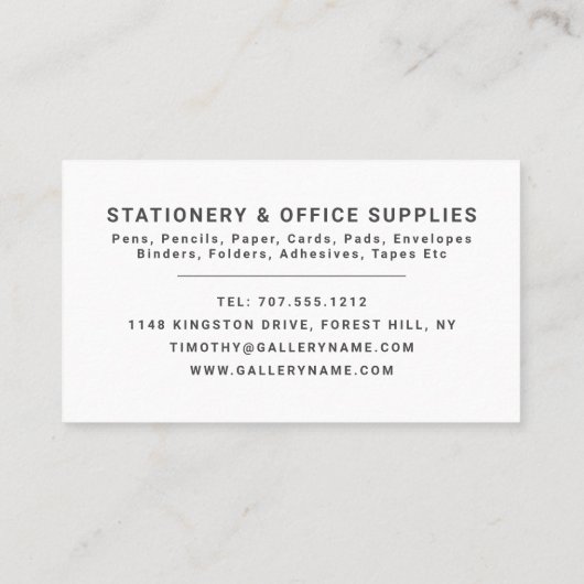 pennen, benodigdheden voor kantoorbenodigdheden, s visitekaartje (Achterkant)