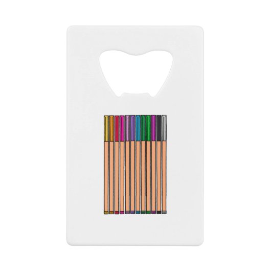 Pennen Creditkaart Flessenopener (Voorkant)