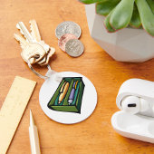 Pennen in een doos sleutelhanger