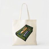 Pennen in een doos tote bag (Voorkant)