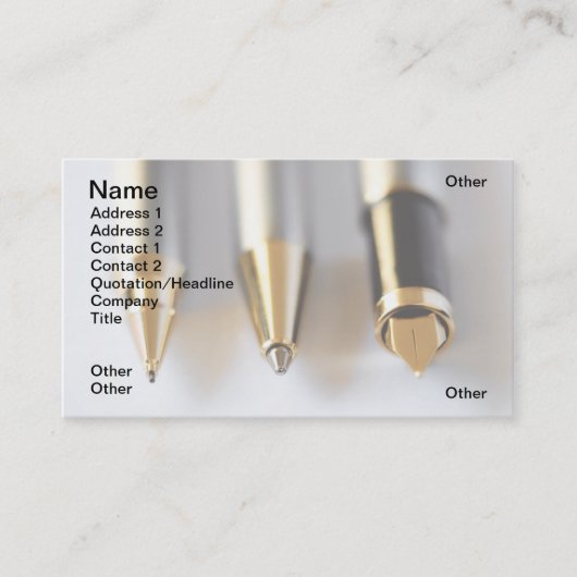 Pennen Visitekaartje (Voorkant)