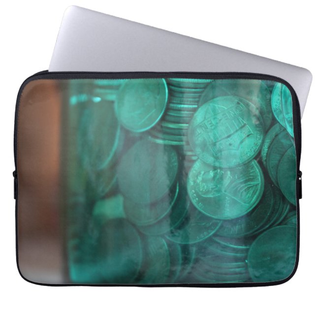 Pennies Laptop Sleeve (Voorkant)