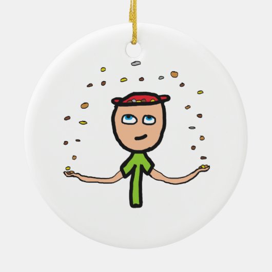 Pennies uit de hemel keramisch ornament (Achterkant)