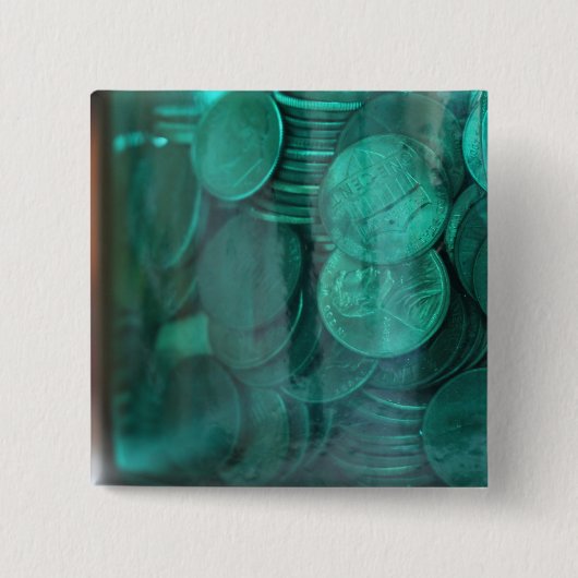 Pennies Vierkante Button 5,1 Cm (Voorkant)