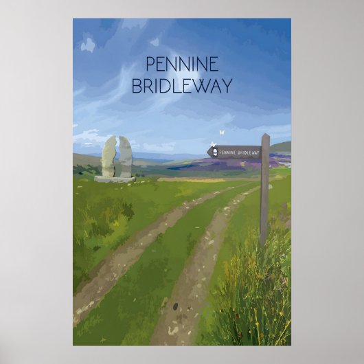 Pennine Bridleway National Trail Reisposter Poster (Voorkant)