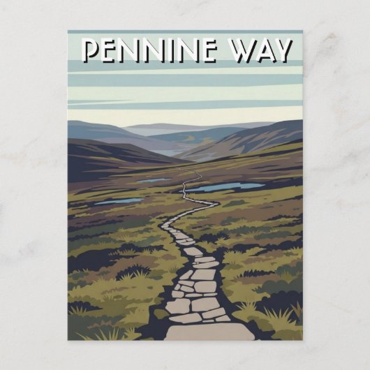 Pennine Way Engeland Reis Briefkaart (Voorkant)