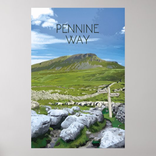 Pennine Way National Trail Reisposter Poster (Voorkant)