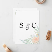 Penningen. Perzikcrème. Briefpapier Notitiekaartje (Voorkant / Achterkant in situ)